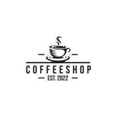 Coffee shop logo design vector