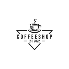 Coffee shop logo design vector