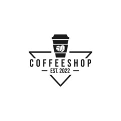 Coffee shop logo design vector
