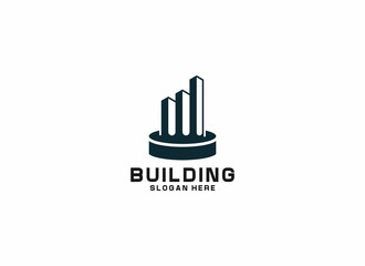 building logo template in white background