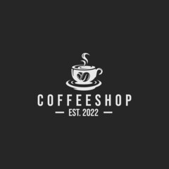 Coffee shop logo design vector	