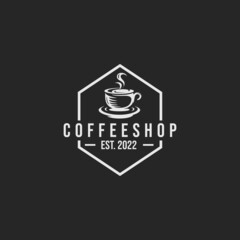 Coffee shop logo design vector	