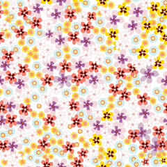 Flowers Vector Seamless Pattern. Liberty style. Pattern for fashion and print. 