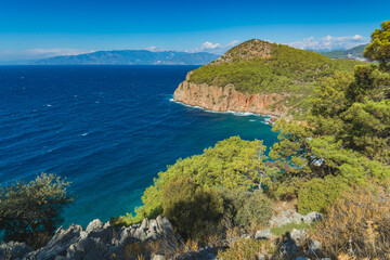 Obraz premium View of turkish mediterranean sea coast
