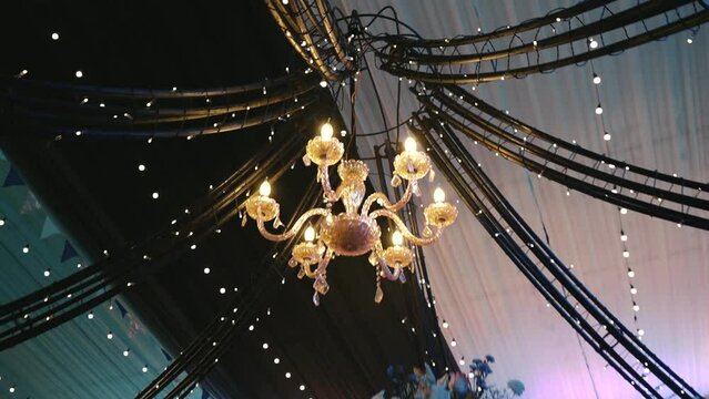 Royal Chandelier in a party,  hanging lights