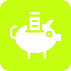 Piggy Bank Vector Icon Design Illustration