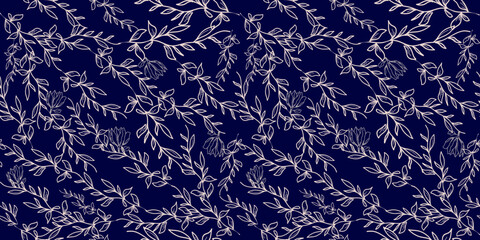 Flowers Vector Seamless Pattern. Ditsy style. Pattern for fashion and print.  © Maratussolehah