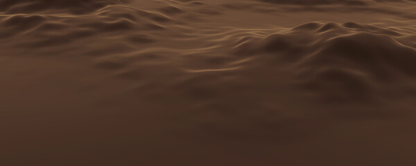 3D desert topography. Brown terrain.