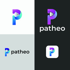 P play letter logo design