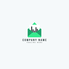 Business statistics logo design template isolated vector image.Graphic statistics.Growth business logo vector image
