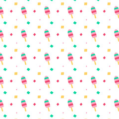 seamless pattern background with ice cream