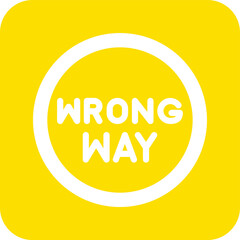 Wrong way Vector Icon Design Illustration