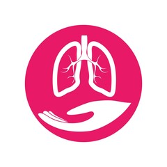 lung logo design vector for your business