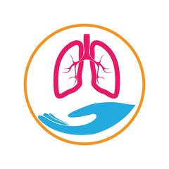 lung logo design vector for your business