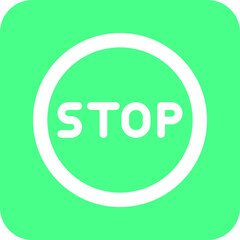 Stop Vector Icon Design Illustration