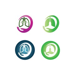 lung logo design vector for your business