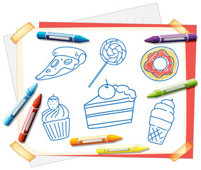 Colouring book template for kids