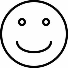 vector icon illustration of Smile outline on transparent background