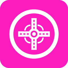 Fototapeta premium Road intersection Vector Icon Design Illustration