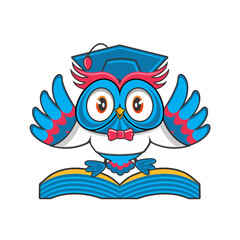 Cute owl as an educational mascot