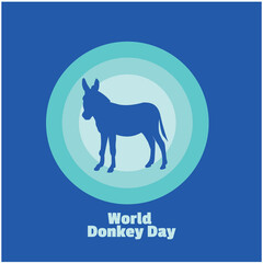 World Donkey Day Vector. for World Donkey Day. Simple and elegant design