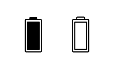 Battery icon vector. battery Charging sign. battery charge level