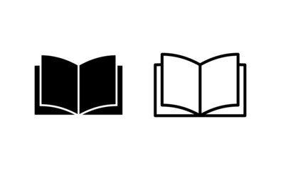 Book icon vector. open book sign and symbol. ebook icon