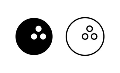 Bowling icon vector. bowling ball and pin sign and symbol.