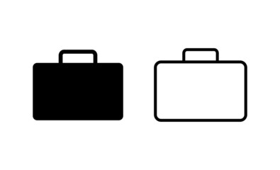 Briefcase icon vector. suitcase sign and symbol. luggage symbol.