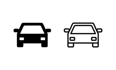 Car icon vector. car sign and symbol. small sedan