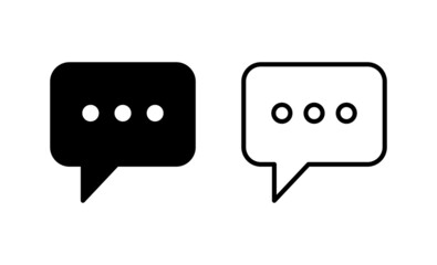 Chat icon vector. speech bubble sign and symbol. comment icon. message