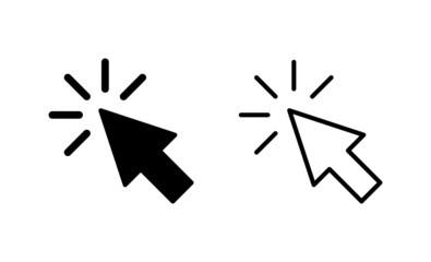 Click icon vector. pointer arrow sign and symbol. cursor icon