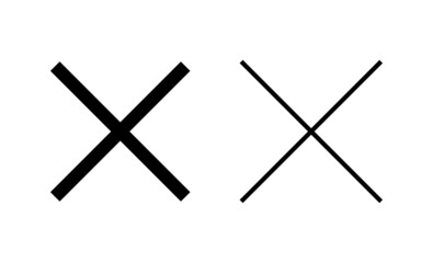 Close icon vector. Delete sign and symbol. cross sign