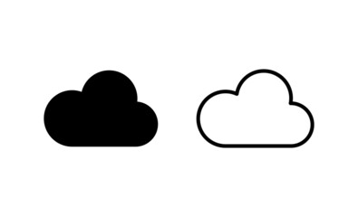 Cloud icon vector. cloud sign and symbol