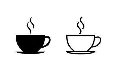 coffee cup icon vector. cup a coffee sign and symbol