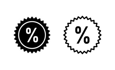 Discount icon vector. Discount tag sign and symbol
