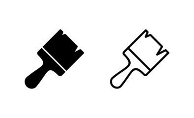 Paint icon vector. paint brush sign and symbol. paint roller icon vector