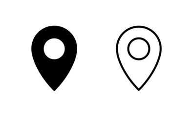 Pin icon vector. Location sign and symbol. destination icon. map pin