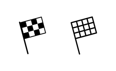 Racing flag icon vector. race flag sign and symbol.Checkered racing flag icon