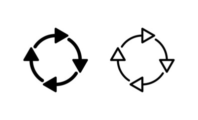Recycle icon vector. Recycling sign and symbol.