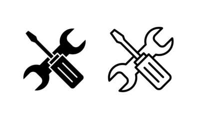 Repair tools icon vector. tool sign and symbol. vectorting icon. Wrench and screwdriver. Service