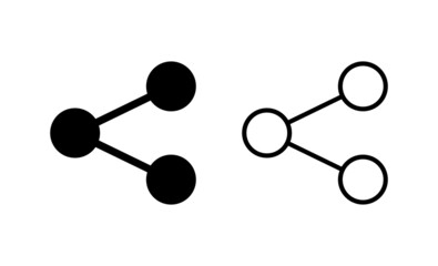 Share icon vector. Sharing sign and symbol