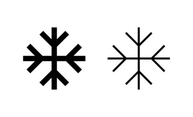 Snow icon vector. snowflake sign and symbol