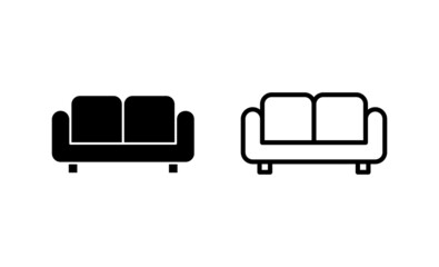 Sofa icon vector. sofa sign and symbol. furniture icon