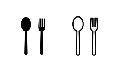 spoon and fork icon vector. spoon, fork and knife icon vector. restaurant sign and symbol