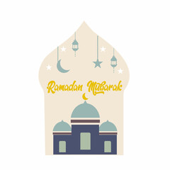 illustrations of colorful mosques with Islamic nuances, suitable for Eid al-Fitr, Islamic days, and others.