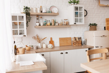 Obraz na płótnie Canvas modern kitchen interior