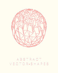 Geometric shape for design. Wireframe illustration. Molecular grid. 3d technology style. Vector illustration. Futuristic connection structure for chemistry and science.