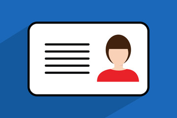 Id card background. Authorisation document required. Business card isolated. Membership card illustration. Pesel number office. Identity card with photo. Document with name.