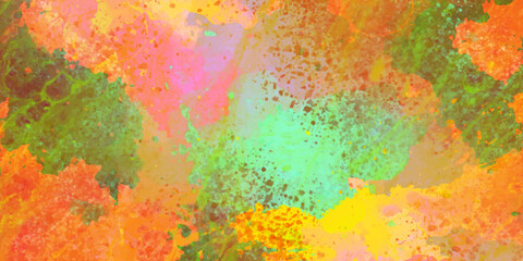 watercolor background painting with abstract fringe and bleed paint drips and drops.Abstract Watercolor painted background with blots and splatters. Colorful cloud abstract background.